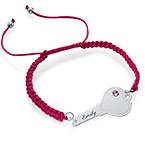 Personalised Key Bracelet on Shamballa Cord