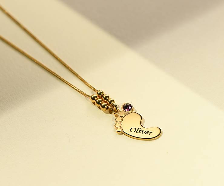 Mom Jewelry - Baby Feet Necklace