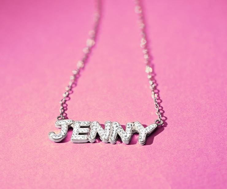 Name Necklace in Sterling Silver