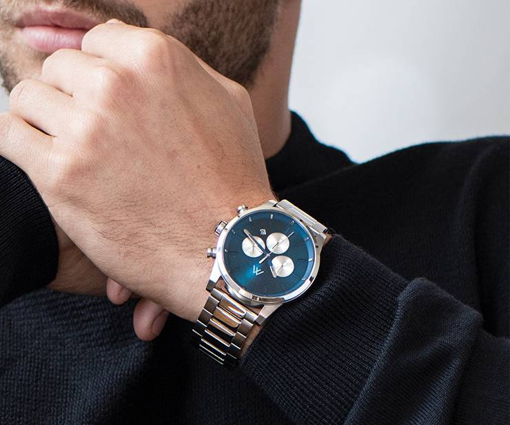 Quest Chronograph Stainless Steel Watch for Men