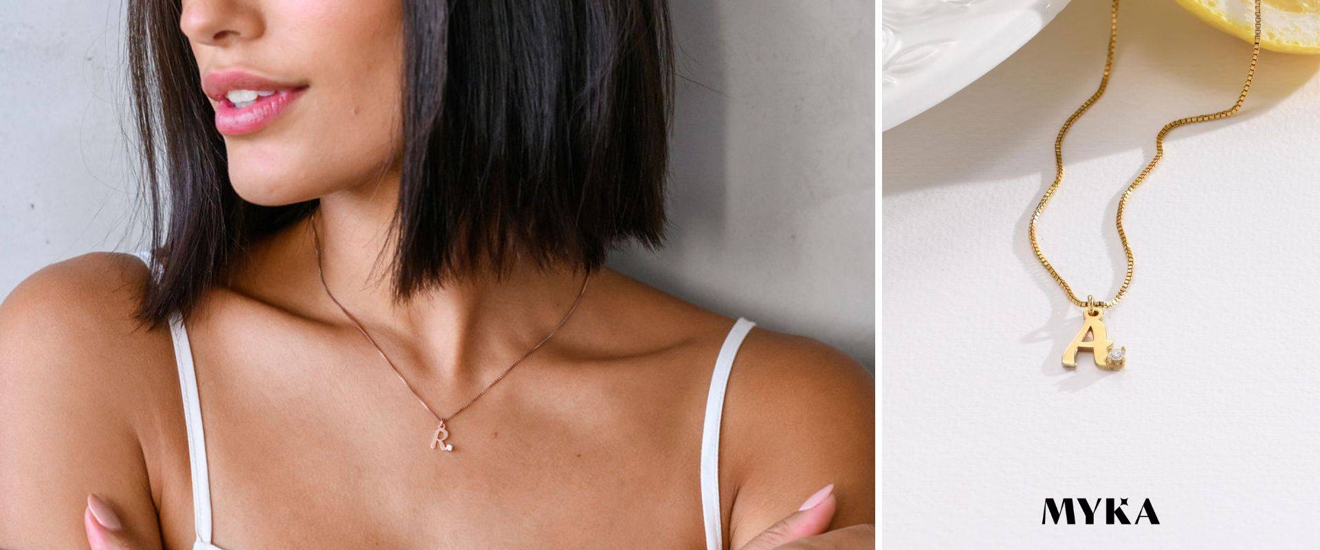 3 Irresistible Dainty Initial Necklaces by MYKA