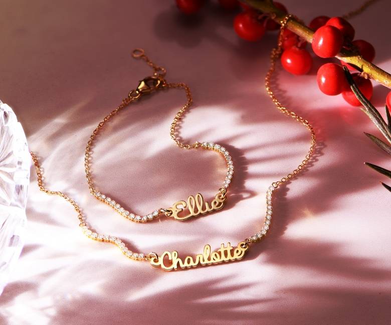 Galentines tennis name necklace


          