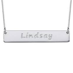 Sterling Silver Bar Nameplate Necklace product photo