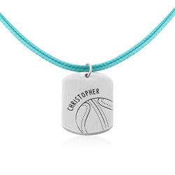 Baseball Custom Dog Tag in Sterling Silver product photo