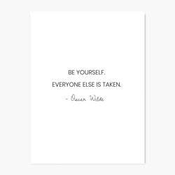 Be Yourself - Quote Wall Art Print product photo