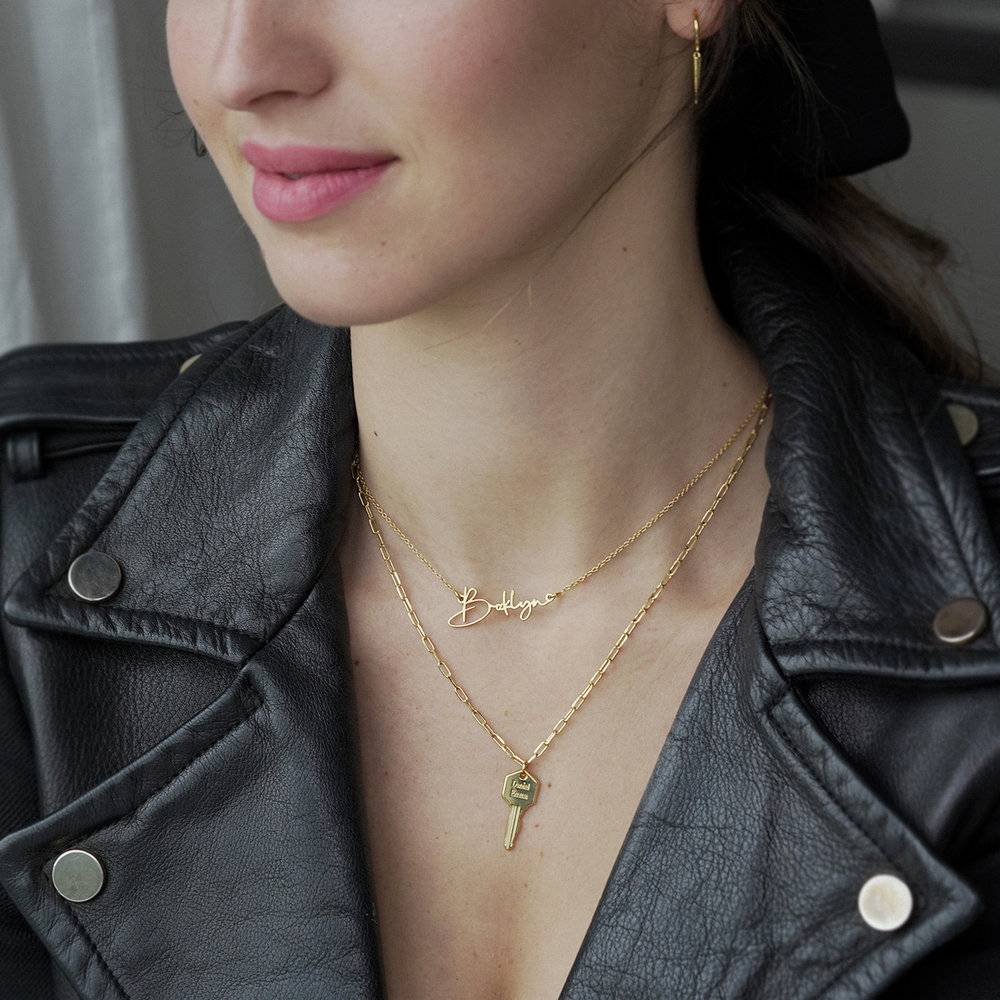 Belle Custom Name Necklace - Gold Plating-1 produkt billede