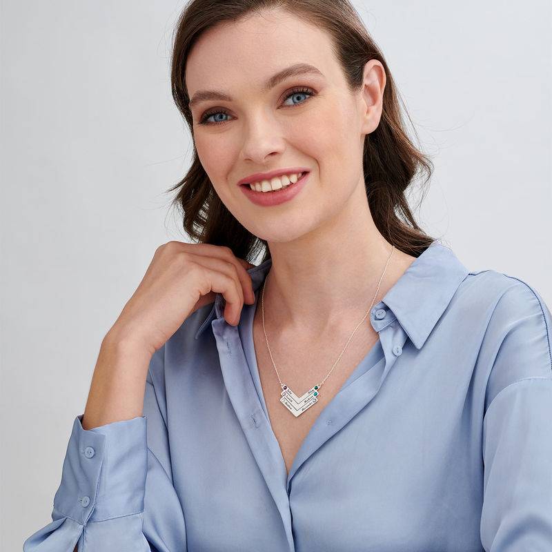 Familie halskæde med gravering i sølv-3 Familie halskæde med gravering i sølv-3 produkt billede