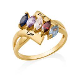 Birthstone Ring for mum with Gold Plating product photo