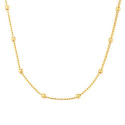 Stackable Bobble Chain Necklace in 18k Gold Plating