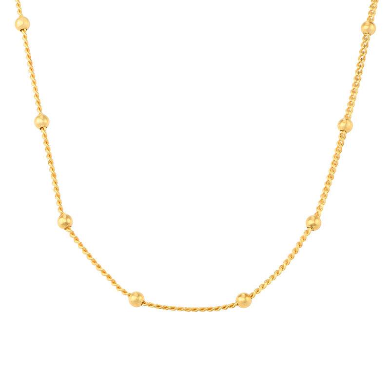 Stackable Bobble Chain Necklace in 18k Gold Plating