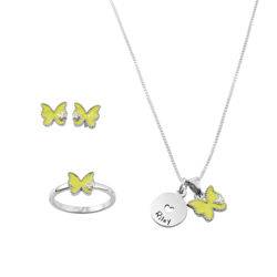 Butterfly Jewelry Set for Girls in Sterling Silver product photo