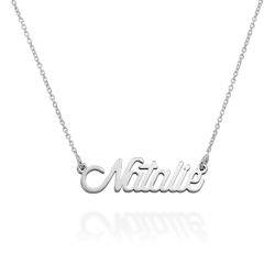 Cable Chain Script Name Necklace in Sterling Silver product photo