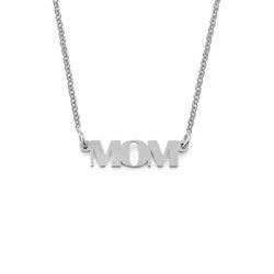 Capital Letters MOM Necklace in Sterling Silver product photo