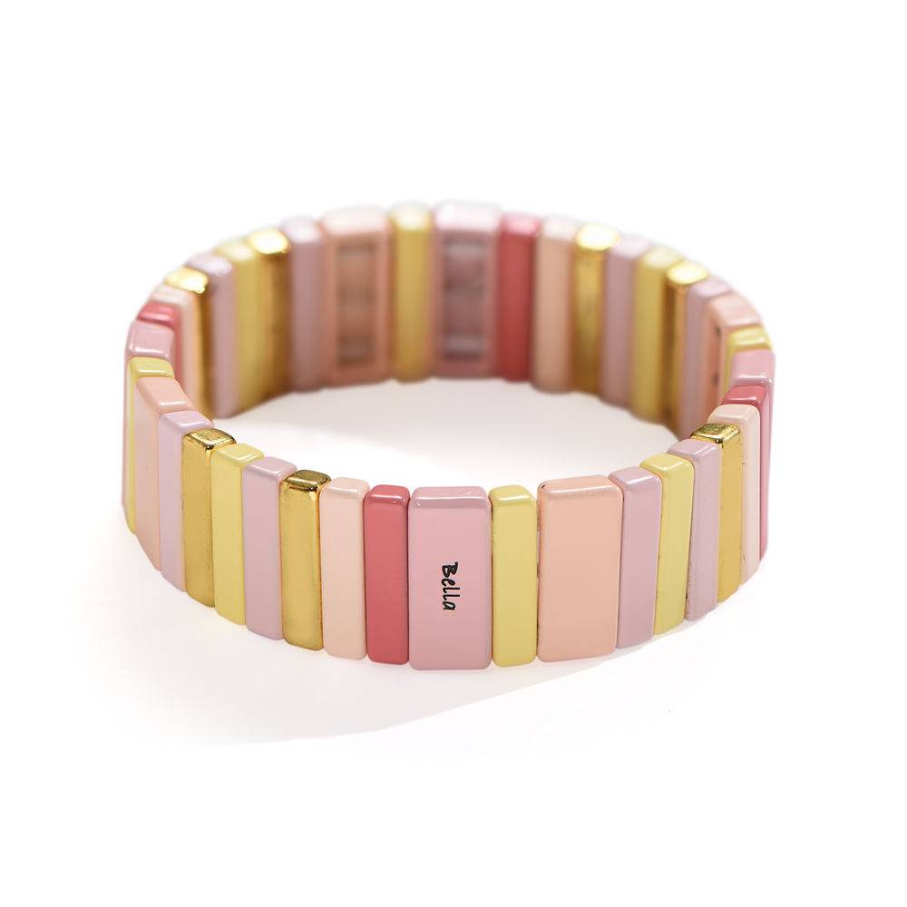 Carnival Tile Bead Bracelet with Names product photo