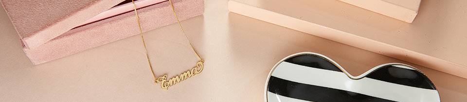 Name Necklaces in Gold
