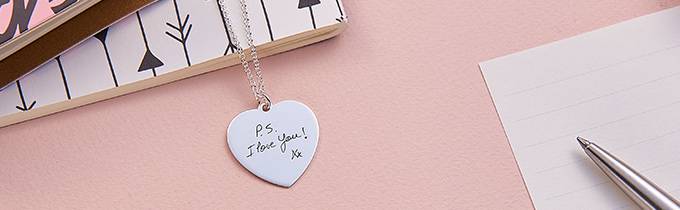 Handwriting necklaces and bracelets