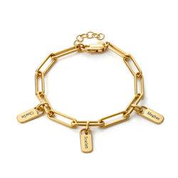 Rory Chain Link Bracelet with Custom charms in 18ct Gold Plating product photo