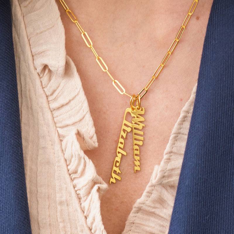 Chain Link Name Necklace in 18K Gold Plating