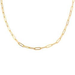 Paperclip Chain Link Necklace in 18ct Gold Plating