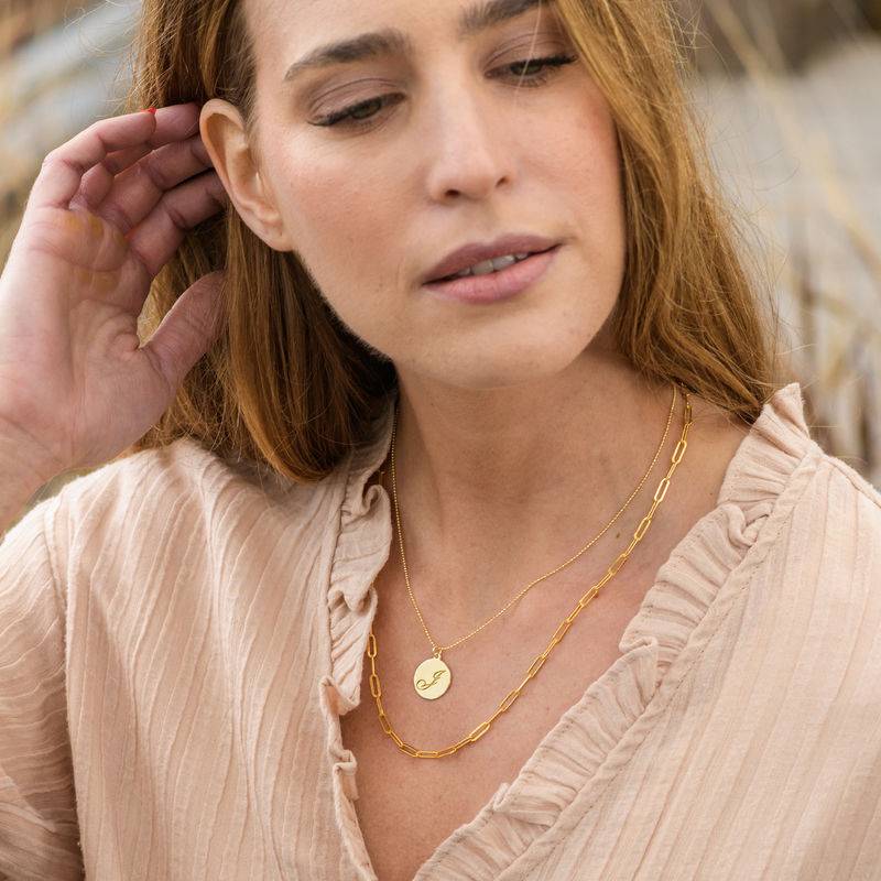 Link halskæde i 18kt. forgyldt sølv-3 produkt billede