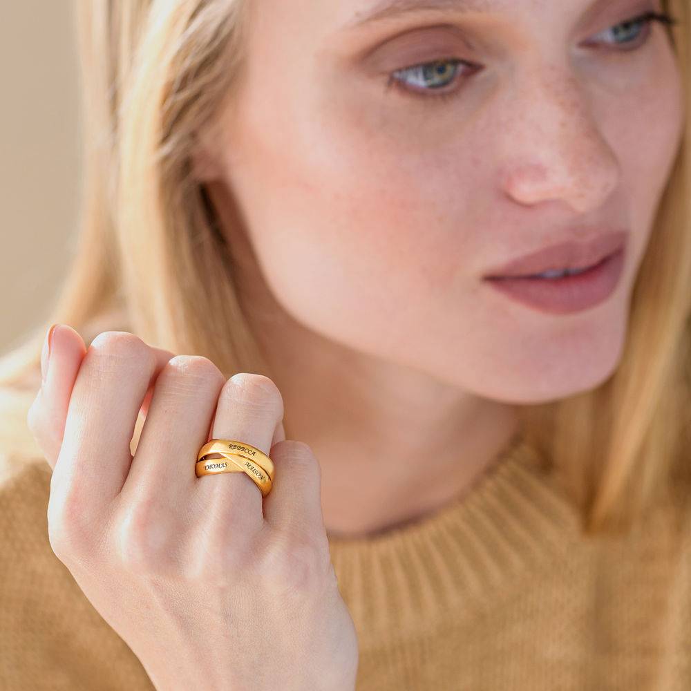 Charlize Russischer Ring aus 750er Gold-Vermeil