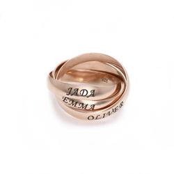 Charlize Russische Ring - 18k Rosé Goud Verguld Sterling Zilver Productfoto