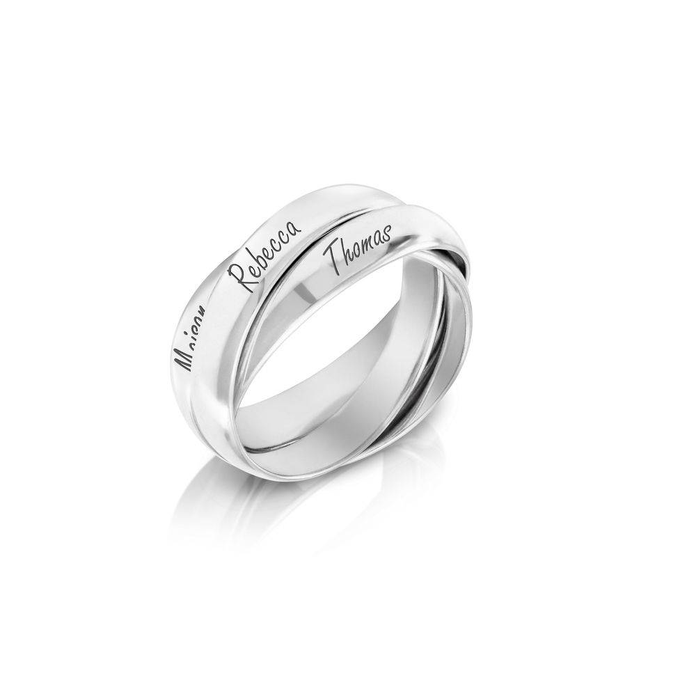 Charlize Russian Ring with Diamonds in Sterling Silver