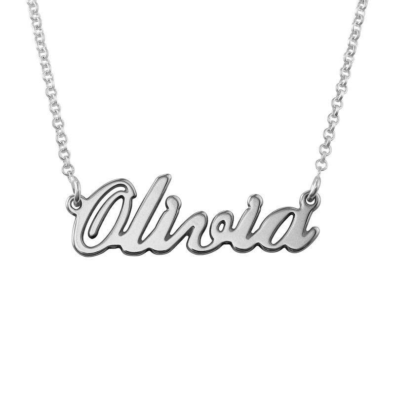 Classic Name Necklace in Sterling Silver-5 product photo