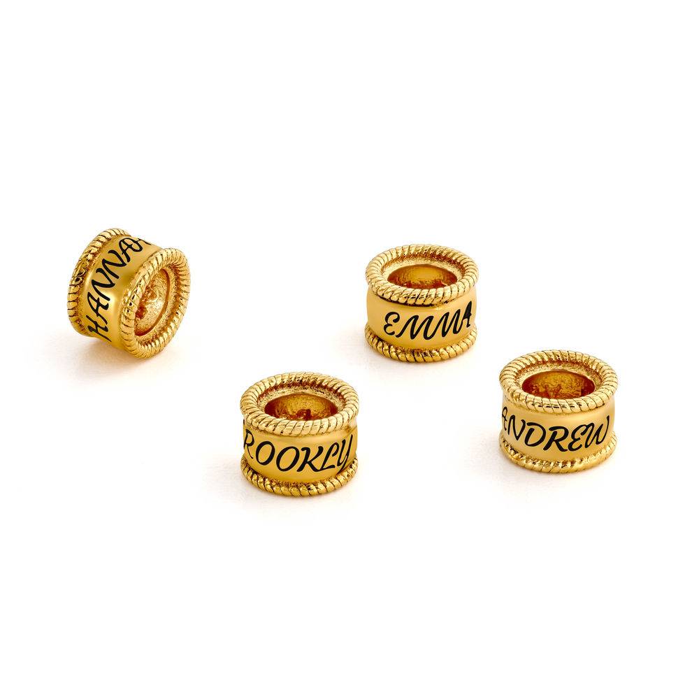 Graverede perler i Guld Vermeil til charmerende hjertehalskæde-1 produkt billede