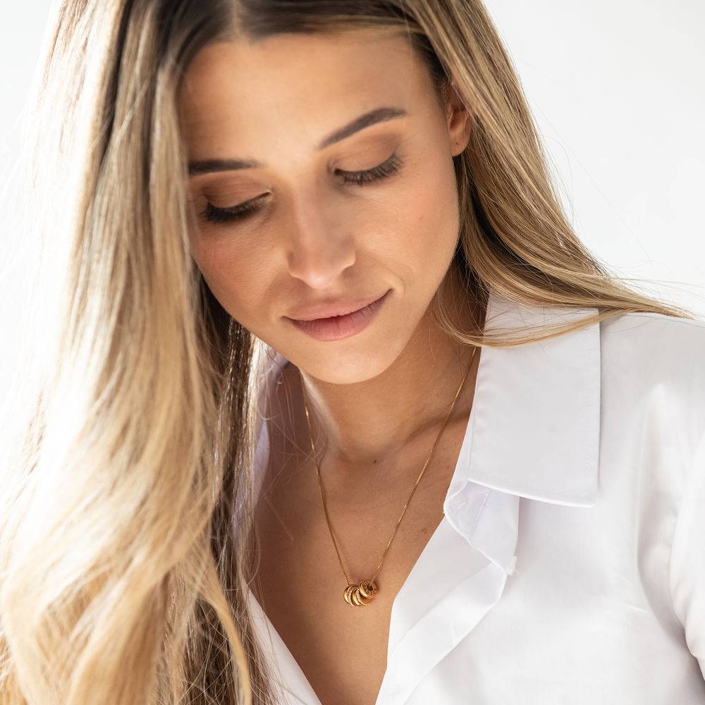 Custom Engraved Beads Necklace in Gold Plating-2 Custom Engraved Beads Necklace in Gold Plating-2 produkt billede