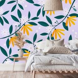 Dancing Flowers - Floral Wall Mural product photo