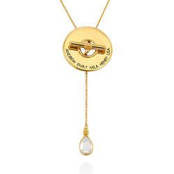 Diana Lariat Engraved Necklace in Gold Vermeil product photo