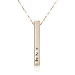 Totem 3D Bar Necklace in 14ct Gold product photo