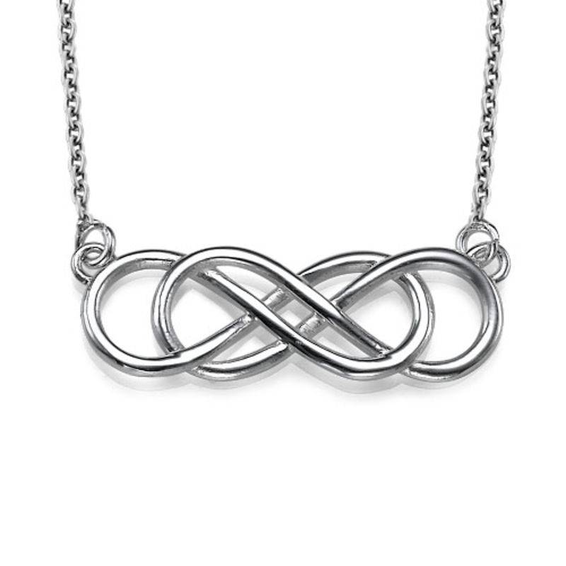 Silver Double Infinity Necklace-1 product photo