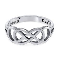 Double Infinity Ring with Inner Engraving product photo