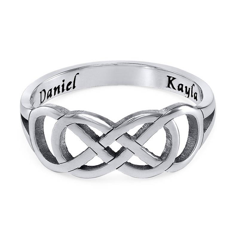 Double Infinity Ring with Inner Engraving