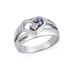Dual Birthstone Heart Ring product photo
