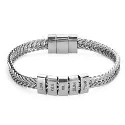Elements Men's Beads Bracelet in Sterling Silver product photo