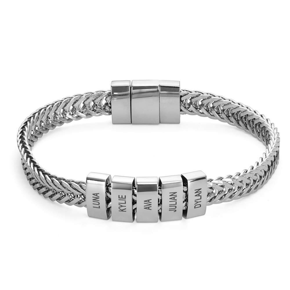 Elements Men's Beads Bracelet in Stainless Steel product photo