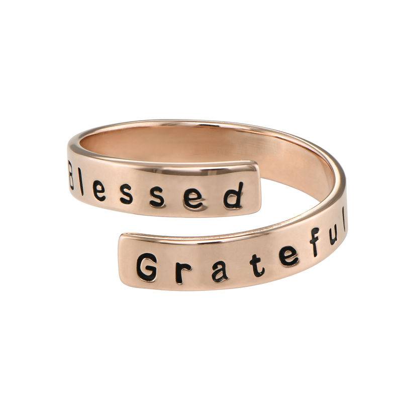 Engravable Ring Wrap in Rose Gold Plating