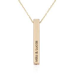 Totem 3D Bar Necklace in 10k Gold product photo