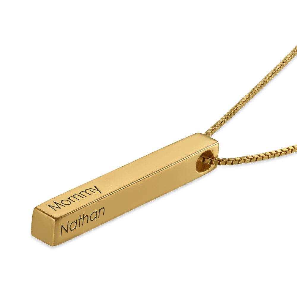 Totem 3D Bar Necklace in 18ct Gold Plating
