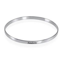 Engraved Bangle Bracelet in Silver product photo