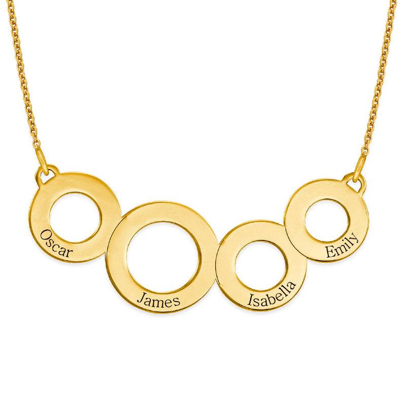 Collar Círculos Grabados Chapado en Oro-3 foto de producto
