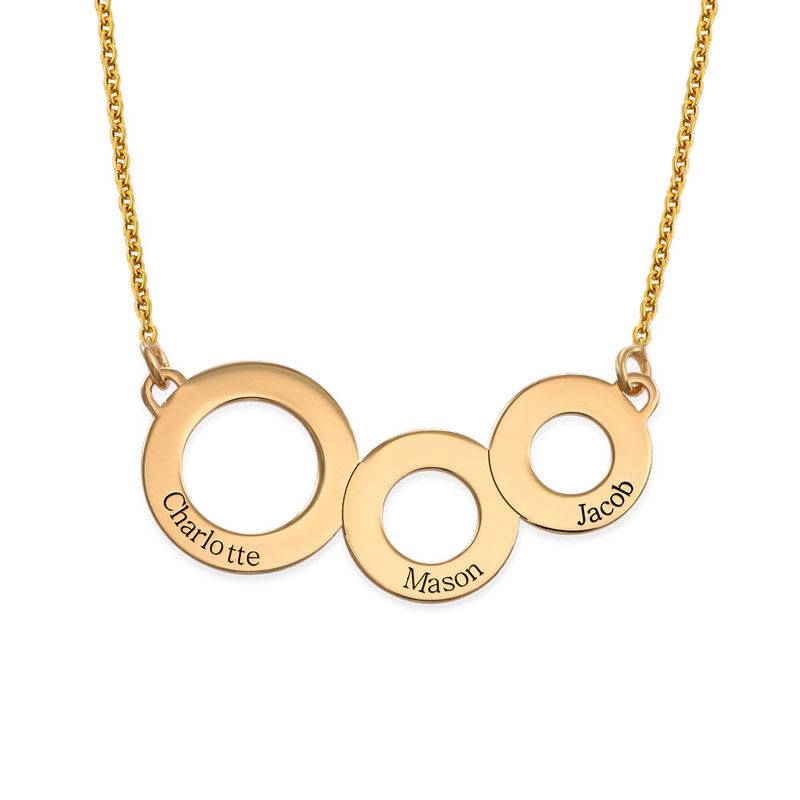 Collar Círculos Grabados Chapado en Oro-4 foto de producto