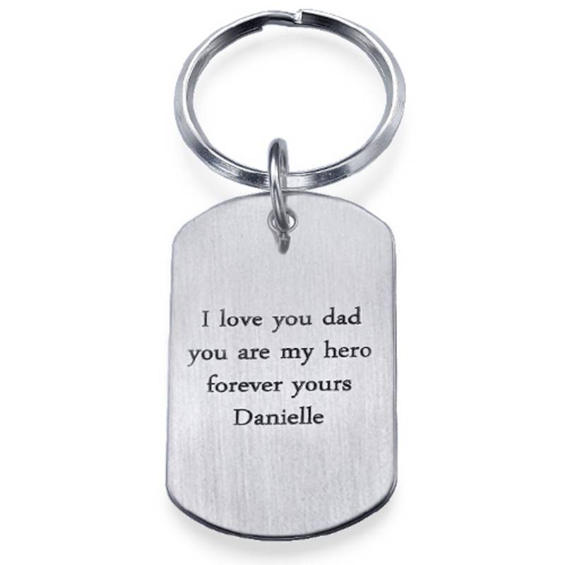 Engraved Dog Tag Keychain for Men-4 produkt billede