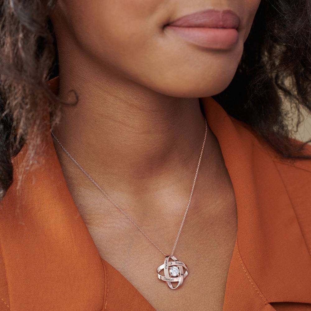 Galakse halskæde med cubic zirconia med 18kt. rosaguldbelægning-4 Galakse halskæde med cubic zirconia med 18kt. rosaguldbelægning-4 produkt billede