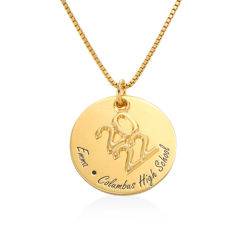 Engraved Graduation Necklace in Gold Vermeil product photo