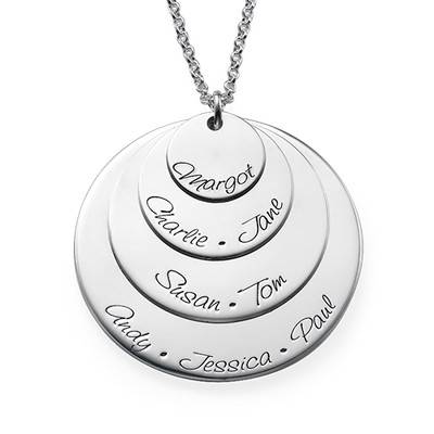 Engraved Mum Necklace with Four Discs product photo