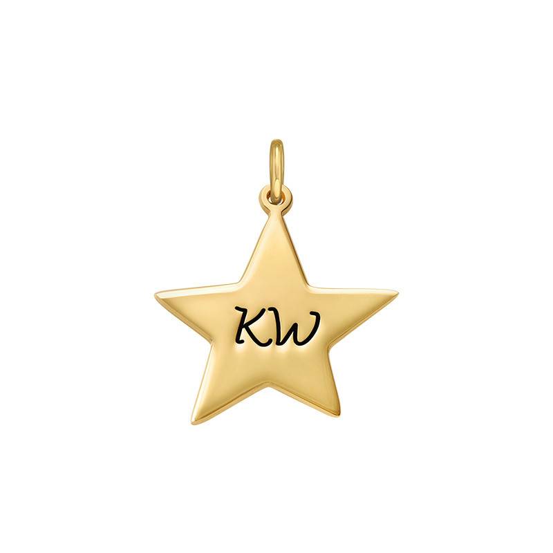 Engraved Star Charm - Gold Plated-1 product photo